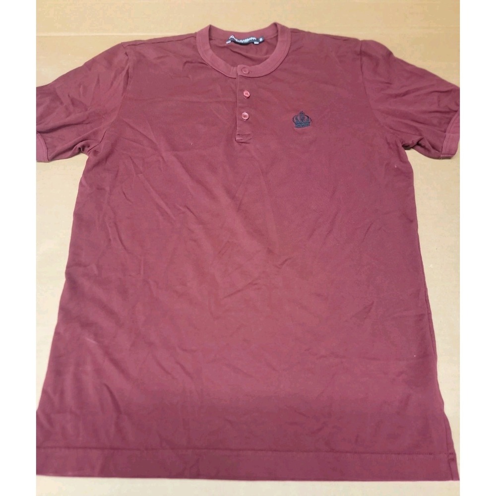 Dolce Gabbana Mens Size 50/Large Fitted Henley T-Shirt Made In Italy Flawless!